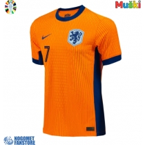 Nizozemska Xavi Simons #7 Domaci Dres EP 2024 Kratak Rukav